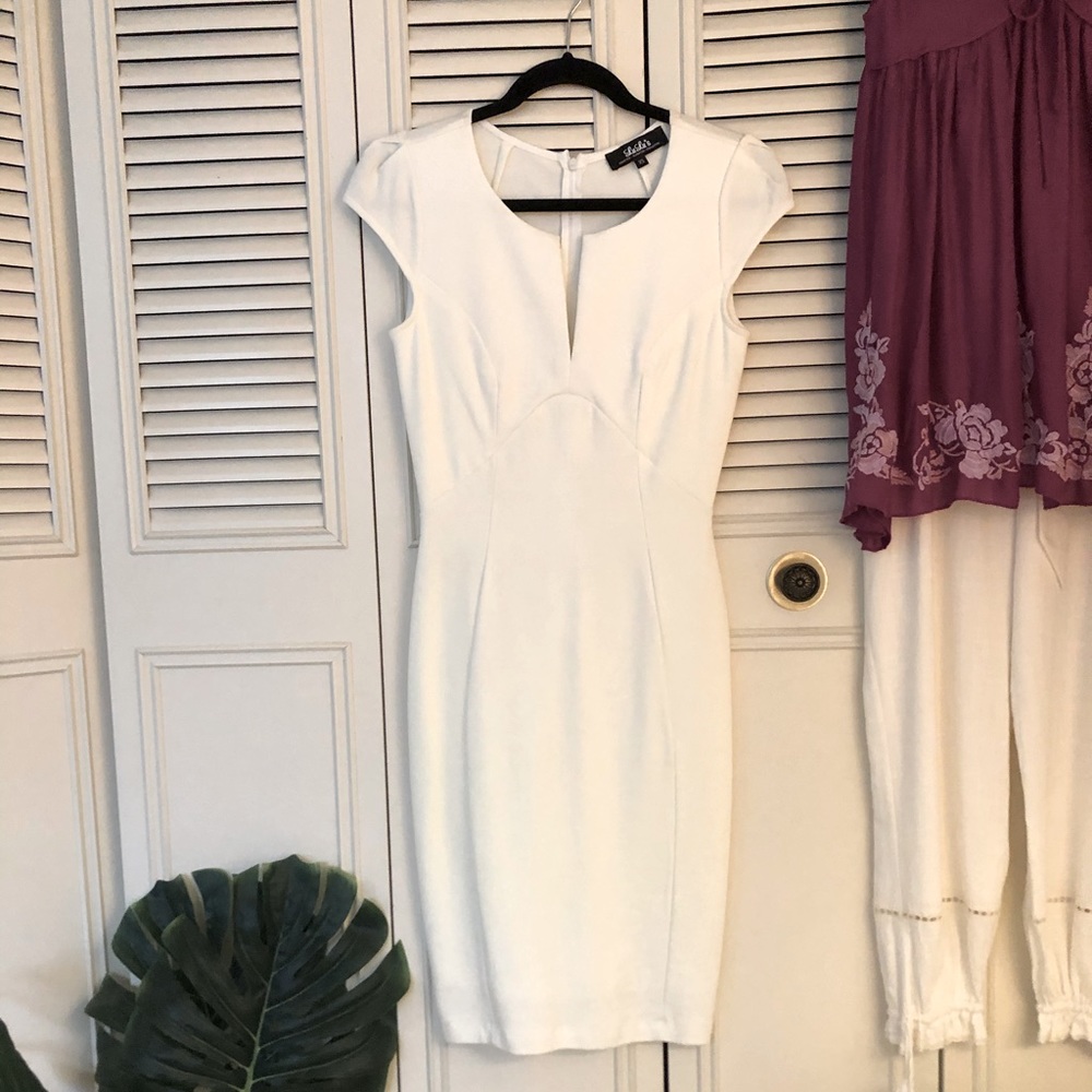 White lulus capped sleeve dress - xs
